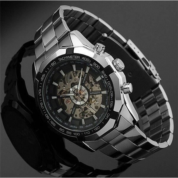 Montre automatique m canique pour hommes structure en or