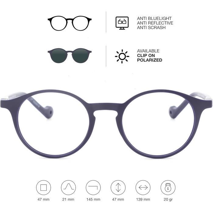 Lunettes Anti-lumière Bleue Unisexes - Modèle Rond Rose Gold LNTICB 24Blue1030 - Neuf Avec étiquettes