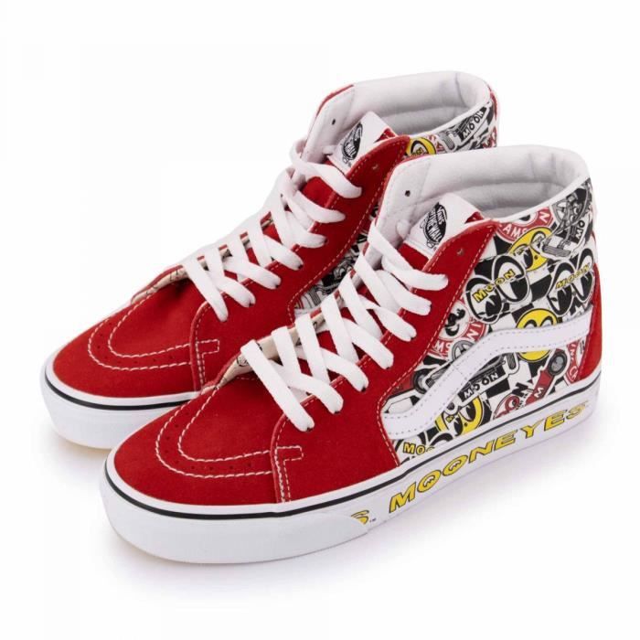 Vans rouge best sale montante femme