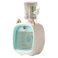 1200MAh Mini Climatiseur Portable Bureau Ventilateur Humidificateur Purificateur 3 Vitesse 2 Mode PulvéRisation USB Table,b
