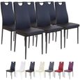 Chaises de salle à manger ALBATROS SALERNO - Lot de 6 - Noir - Design contemporain-0