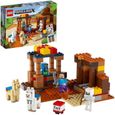 LEGO® Minecraft 21167 Le Comptoir d'Échange, Jouet avec Figurines Steve, Squelette et Lamas-0