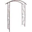 Arche de jardin pont en fer vieilli tubes ronds petit modèle-0