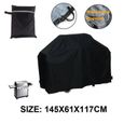 145x61x117cm Noir Bbq étanche couverture pluie extérieur Barbecue Grill Protecteur pour le gaz au charbon électrique Barbecue Grill-0