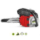 Tronçonneuse moteur essence 2 temps 25cc 1,4cv, épée 10 pouces, 60 dents, guidon ergonomique - Greencut GS250X-CARVING