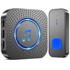 AIMOONSA Sonnette sans Fil, 400M Sonnette Longue Portée Exterieur Étanche Electronique, Kit de Carillon avec Récepteurs Enfichables