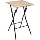 PEGANE Table de bar pliante en métal coloris naturel - L.60 x l.60 x H.103 cm