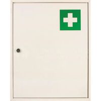 Armoire à pharmacie blanche vide 1 porte en tôle - Trousse de secours Ref: ARM 4001 MV