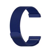 Dulcii's Bracelet En Acier Inoxydable Milanese Montre Le Remplacement De La Courroie [taille: L] Pour Fitbit Versa 3 - Bleu