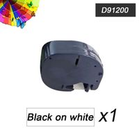 1x DYMO Letratag 91200 Paper tape (12mm x 4m noir sur blanc) pour Paper tape for Dymo Letra TAG label makers
