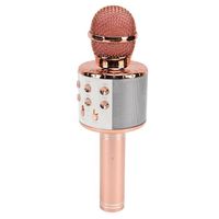 Fafeicy Micro karaoké Bluetooth sans fil Microphone karaoké sans fil Bluetooth haut-parleur HiFi multifonction Microphone à