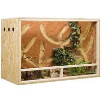 Terrarium OSB, terrarium en bois 120x60x80 cm avec aération latérale [sans garniture, sans pack de sécurité]