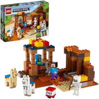 LEGO® Minecraft 21167 Le Comptoir d'Échange, Jouet avec Figurines Steve, Squelette et Lamas