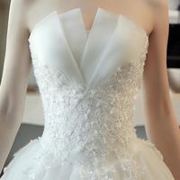 Robes de mariée traînantes 2021 blanc poitrine simple coréen mori système super fée rêveuse