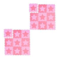 18x pièces de tapis de jeu roses - 10040216-0