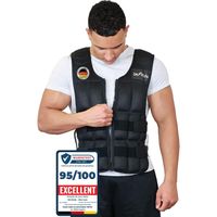 Leogreen Gilet Lesté 10kg, Veste Lestée Réglable Avec 20 Packs De Poids Amovibles, Bande Réfléchissante, Pour Homme Femme La Course à Pied - Gamm Vert