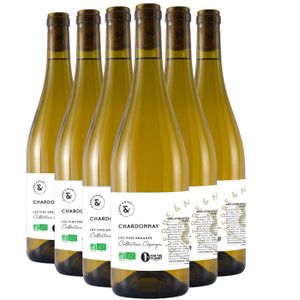 VIN BLANC Pierre et Nico Pays d'Oc Chardonnay Collection Cépages 2023 - Vin Blanc du Languedoc - Roussillon (6x75cl) BIO