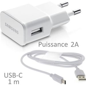 CHARGEUR TÉLÉPHONE Chargeur USB Original 2A + Câble USB-C 1m Pour SAM