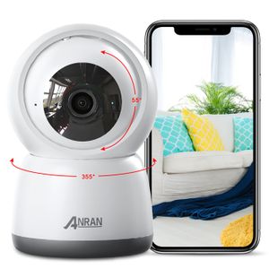 ANRAN 5MP Caméra de surveillance sans fil extérieure - Panoramique horizontal motorisée - Suivi automatique - Avec carte SD de 32 Go