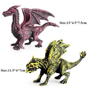 FIGURINE - PERSONNAGE Figurines de Dragon magique occidental, Dinosaures, Modèles d'animaux, Collection de décor en PVC, Jouet de m