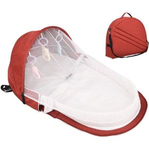 LIT BÉBÉ Lit de bébé Pliable Lit de voyage Berceau portable pour Nouveau-né  Nid de couchage avec Moustiquaire et Jouets, Rouge