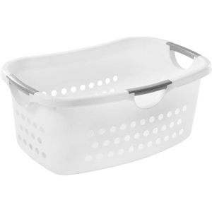 Panier De V/êtements Sales Panier De Rangement De V/êtements Sales Panier /À Linge Avec Couvercle 34cm blanc Rotin Tiss/é Panier De V/êtements Sales