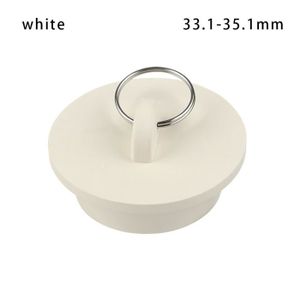 SIPHON DE LAVABO 33.1-35.1 mm blanc - Bouchon de vidange de baignoire en caoutchouc, anti fuite, évier de cuisine, couvercle d