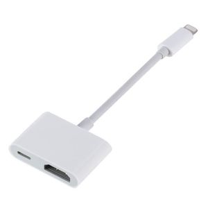 Adaptateur AV Numérique Apple Lightning vers Câble HDMI pour iPhone iPod  Tablette IOS Systèmes Blanc - Cdiscount TV Son Photo