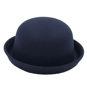 CASQUETTE Casquette,Chapeau en feutre de laine pour enfants, vêtements pour garçons et filles, chapeau en forme de dôme, - Type Navy