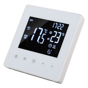 THERMOSTAT D'AMBIANCE Cikonielf Thermostat intelligent LCD Thermostat intelligent blanc écran tactile 16A écran LCD bateau thermostat Wi-Fi Wifi