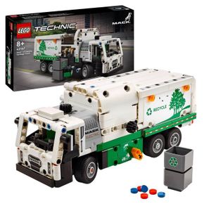 ASSEMBLAGE CONSTRUCTION LEGO® 42167 Technic Mack LR Electric Camion Poubelle, Jouet de Camion Électrique, Véhicule de Recyclage