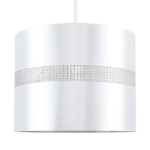 MiniSun Abat-Jour pour Suspension ROLLER Design Contemporain Cordon /électrique Non-Fourni Tambour Finition en Tissu NOIR D/écor/é avec Diamante