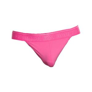 STRING - TANGA Garçon - Sous-vêtement Hommes - Strings Homme - Neon Pink Thong - Rose - 1 x