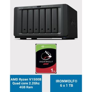 SERVEUR STOCKAGE - NAS  Synology DS1621+ Serveur NAS IronWolf 6To (6x1To)