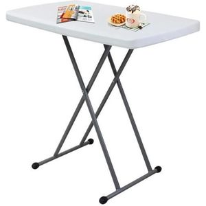 TABLE DE JARDIN  Table Compacte et Pliable - SOTECH - Blanc - Acier