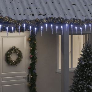 VOILE D'OMBRAGE vidaXL Guirlande lumineuse à glaçons Noël 200 LED blanc acrylique PVC 356228