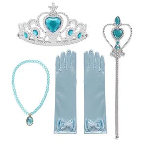 Vicloon Glace Princesse Elsa Accessoires Set diadème couronne et baguette magique Filles Cadeau 