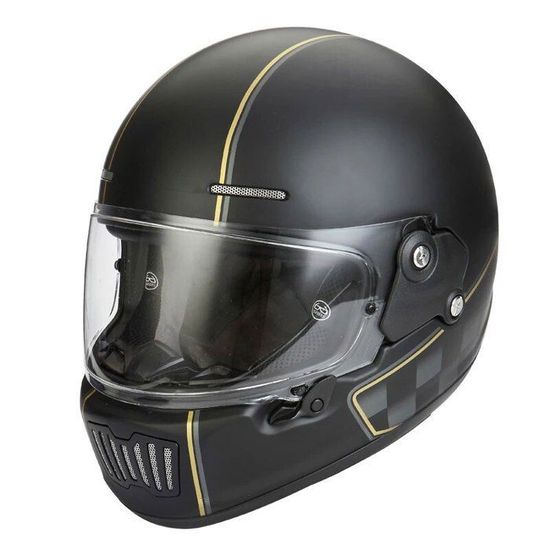 ORIGINE Casque Intégral Rétro Vintage Avec Visière – Homologué ECE – Style Classique Irrésistible