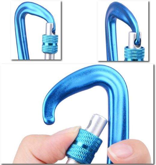 Mousquetons En Aluminium 12 KN En Forme De D, Porte-clés, 2 Ou 4 Pièces