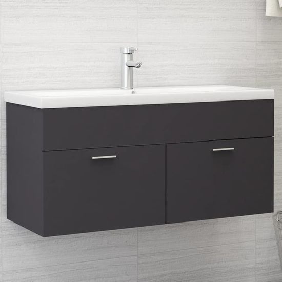 BEST-MEUBLE* Meubles-lavabos de bain|Armoire d'évier avec lavabo Noir