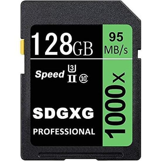 Digital 128 Go SDXC Memory Card Class 10 UHS-I U3 Carte mémoire SD Data Stockage jusqu'à 95 Mo/s Idée pour Kinds of Cameras 128 Go 