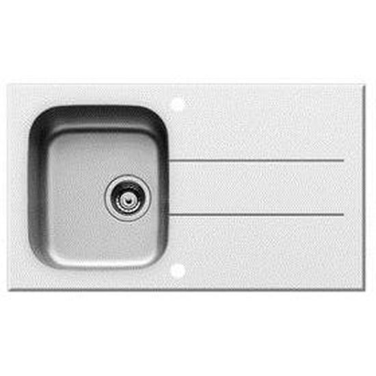 evier de cuisine inox crystal blanc 1 cuve cdiscount bricolage