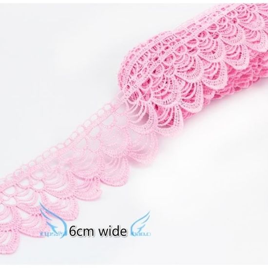 Ruban Dentelle Broderie Soie De Lait Vintage 10 Cm X 1 Yard – Bleu Bavarois – Couture & Déco