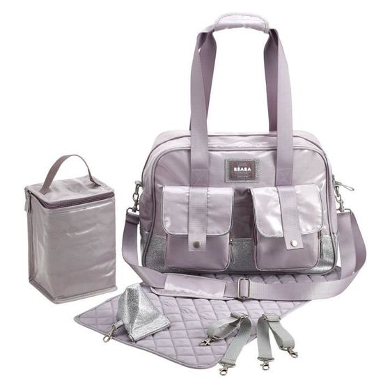 BEABA Sac main langer Monaco Argent Cdiscount