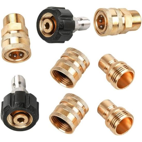 Lot 2 Adaptateurs Raccord Rapide Haute Basse Pression R1234YF