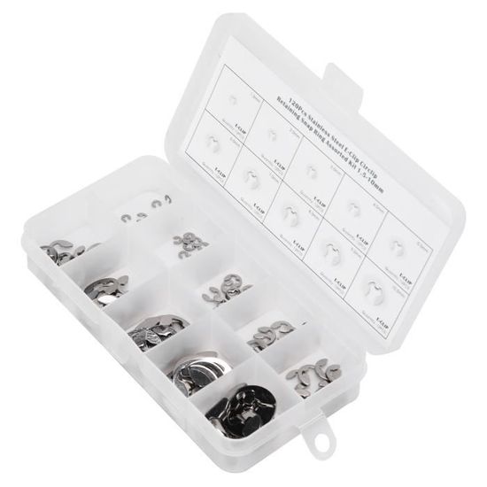 Westspark Stainless Steel E-Clip, 120 External Retaining Rings