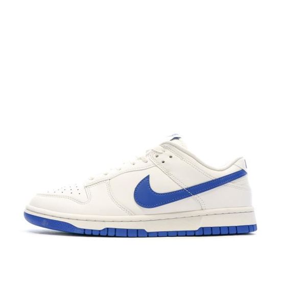 Baskets Blanc Bleu Homme Nike Dunk Low Retro Blanc Cdiscount Chaussures