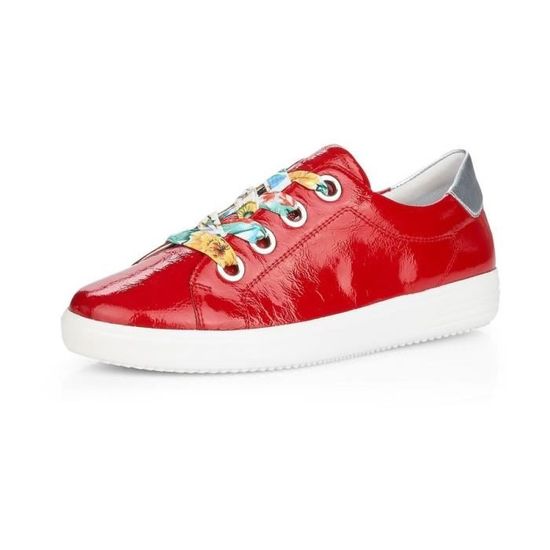 Baskets mode - REMONTE - Pamplona - Cuir - Lacets ruban - Rouge Rouge -  Cdiscount Chaussures