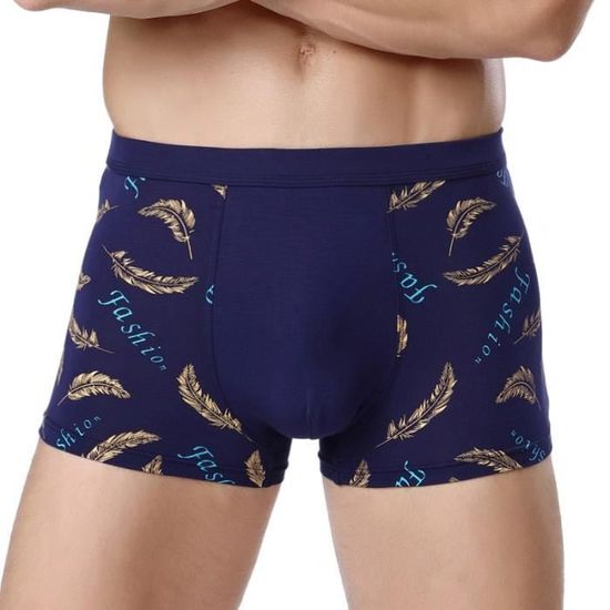 Boxer Homme Imprimé Castor - Microfibre Extensible 95% Polyester 5% élasthanne - Coupe 3D Confortable - 10
