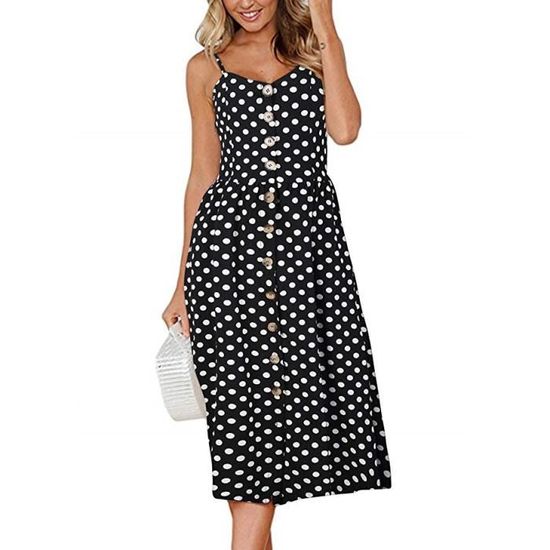 Robe Longue Femme Sans Manches à Imprimé Fleurs - Midi Décontractée Pour Plage, Vacances, Été | Taille Haute